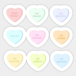 Self Love Heart Candy Sticker